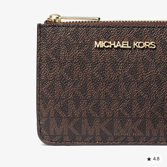 Michael Kors Tan Card Holder with Key Ring - Picture 5 of 8